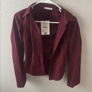 Bershka Burgundy Women's Blazer